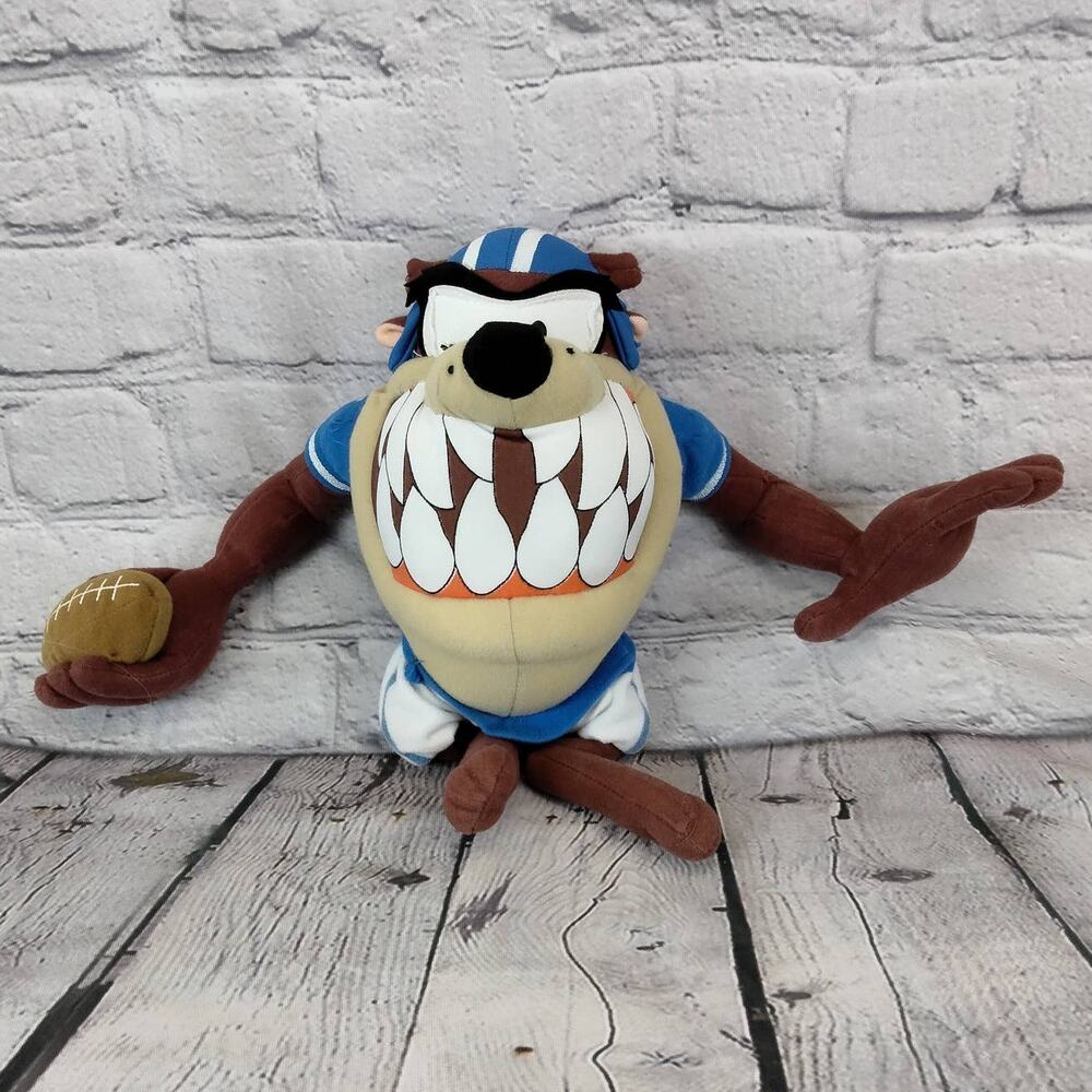 TAZ TAZMANIAN DEVIL LOONEY TUNES 11" Football Plush Stuffed Animal Doll Nanco